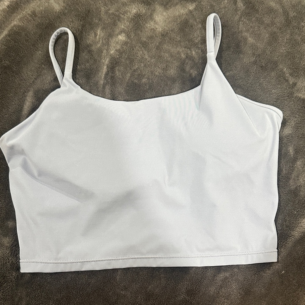 Adanola Light Blue/Gray Tank Top